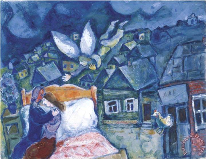 The Dream 1939 Painting by Marc Chagall; The Dream 1939 Art Print for sale